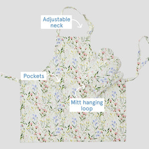 Women’s Apron and Oven Mitt Set