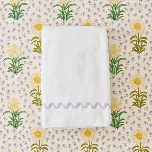 Wave Embroidered Bath Towel