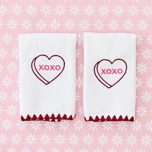 XOXO Stitched Edge Powder Bath Towels (pair)