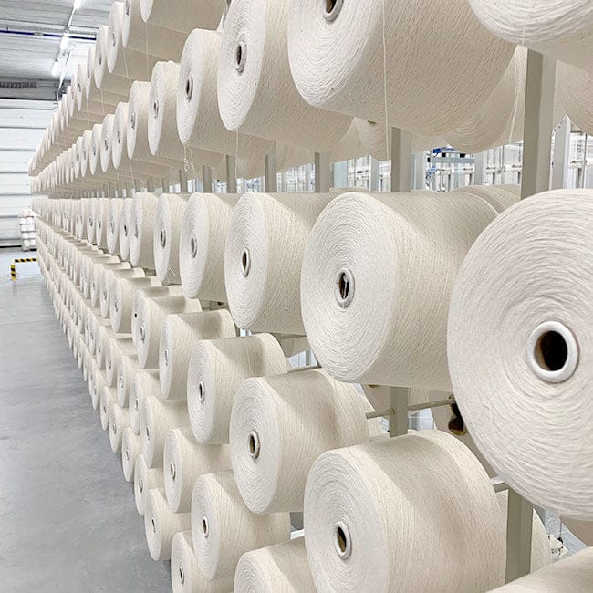 cotton thread at a Portugal towel factory