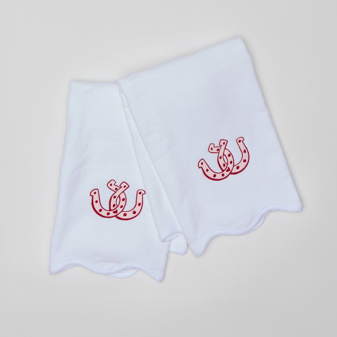 Scallop Powder Bath Towels (pair)