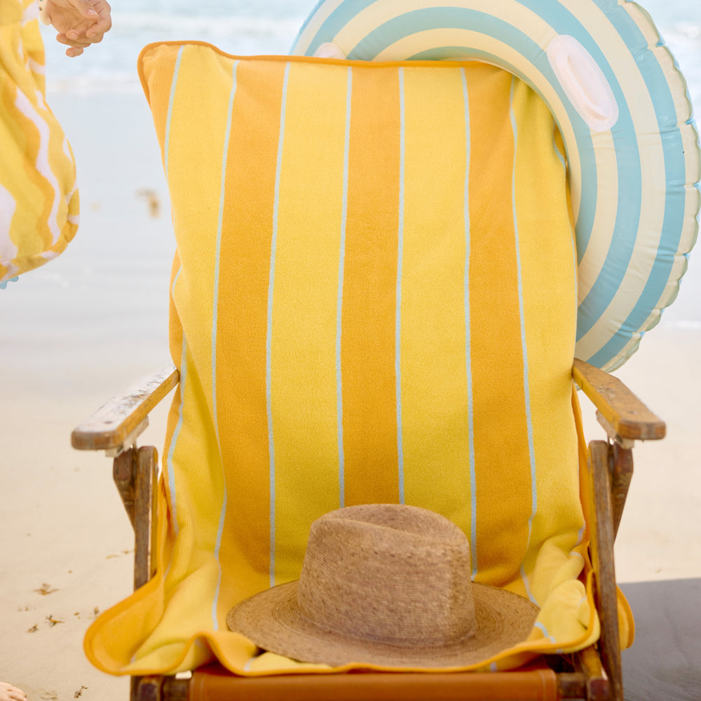 Beach Chair Covers in Green Stripe