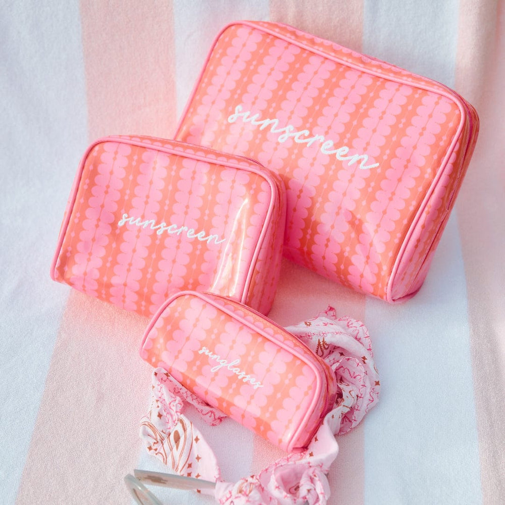 Patterned Toiletry Bag Trio (3 pieces)
