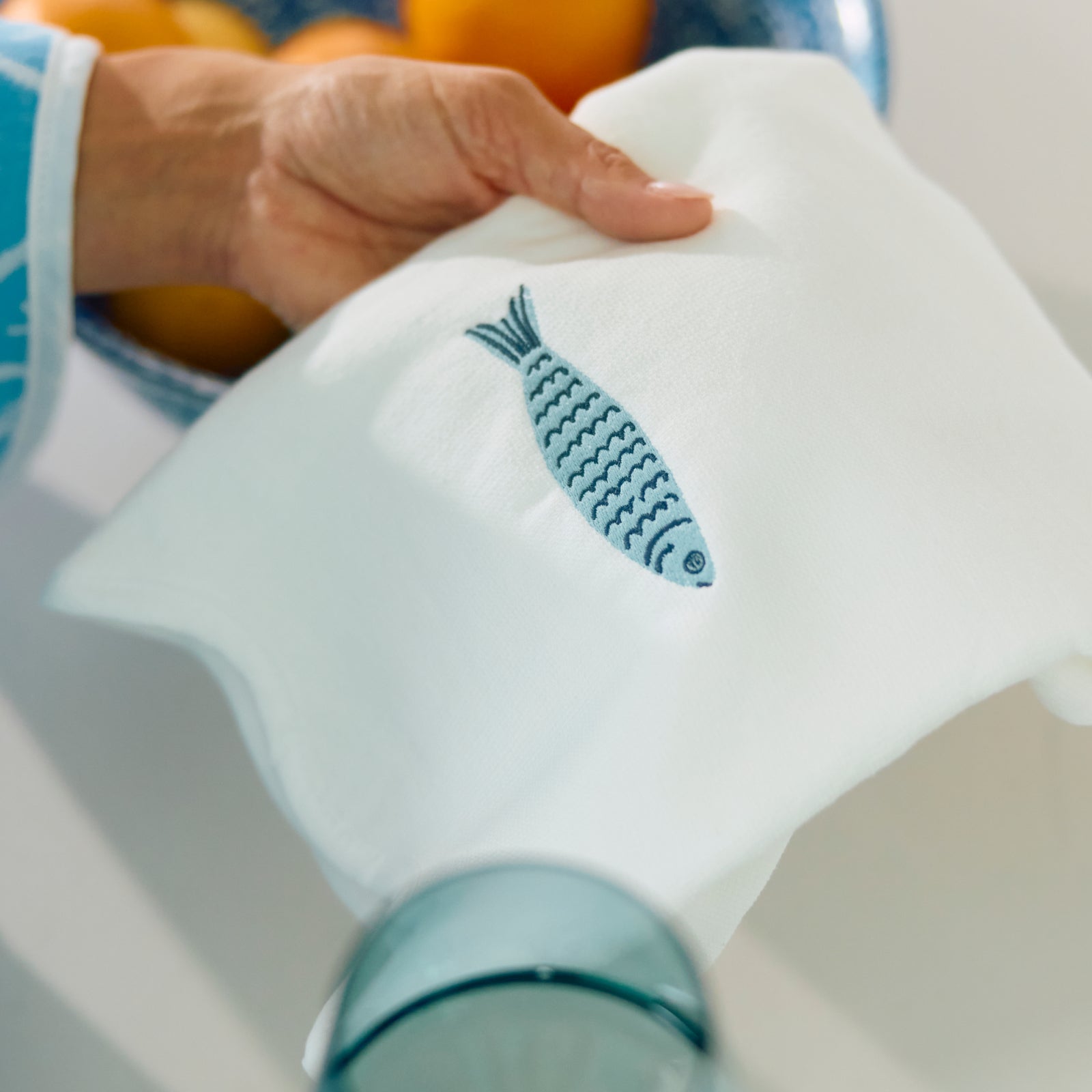 Scallop Powder Bath Towels (pair)