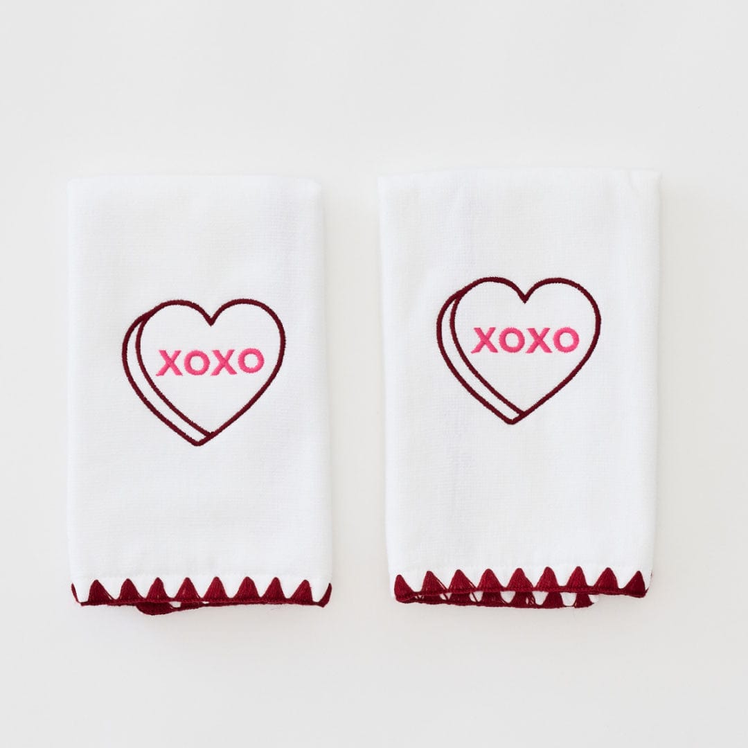 XOXO Stitched Edge Powder Bath Towels (pair)