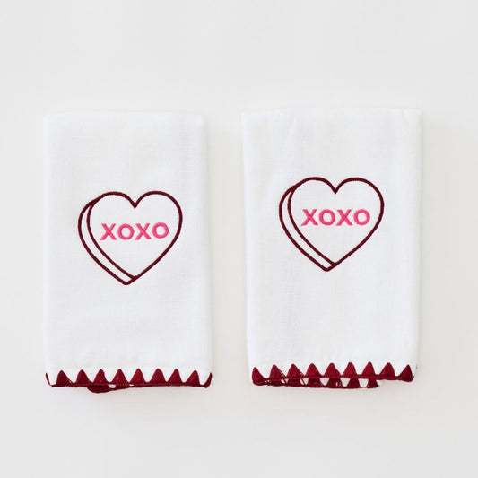 XOXO Stitched Edge Powder Bath Towels (pair)