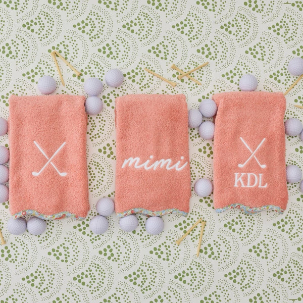 Monogrammed Scallop Golf Towel | Weezie Towels