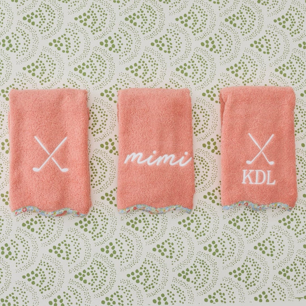 Monogrammed Scallop Golf Towel | Weezie Towels
