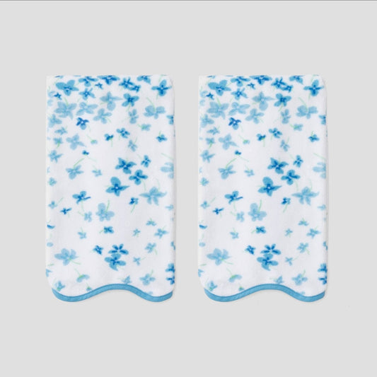 Floral Scallop Hand Towels (pair)