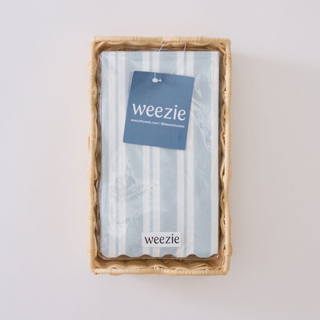 Linen-Like Paper Guest Towel and Tray Set