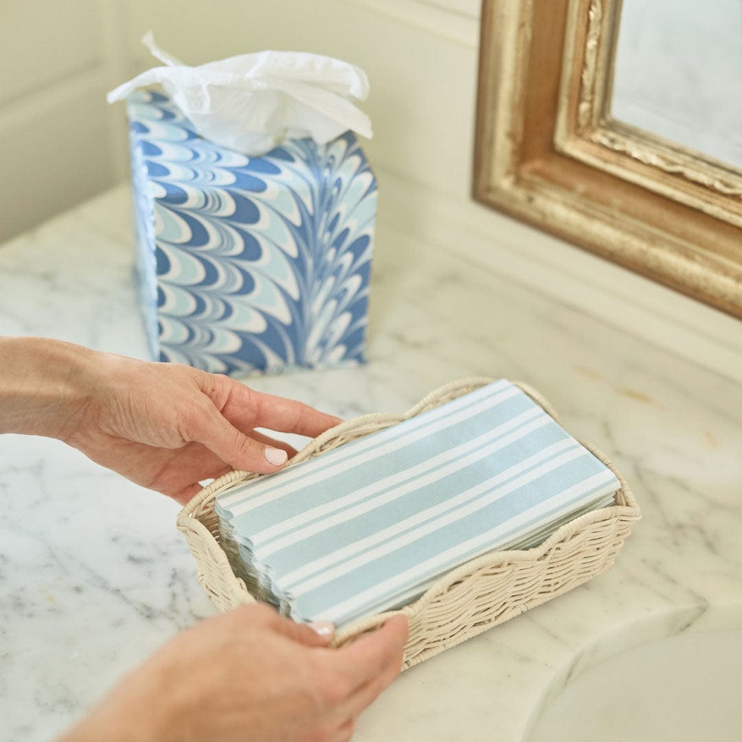 Linen-Like Paper Guest Towel and Tray Set – Weezie Towels