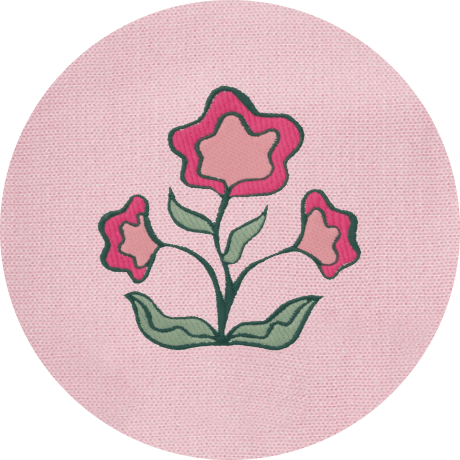 Flower on Light Pink  color swatch