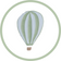 Hot Air Balloon on Matcha  color swatch