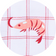 Shrimp on Red Windowpane  color swatch