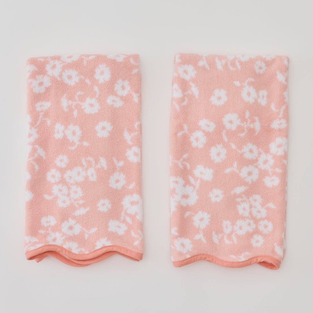 Patterned Scallop Hand Towels (pair)