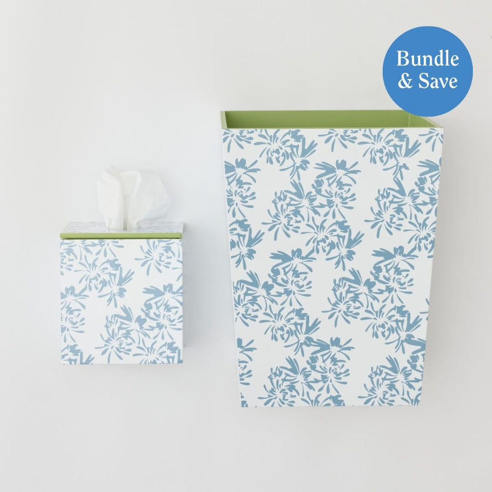 Meg Braff x Weezie Lacquered Waste Bin & Tissue Box Set