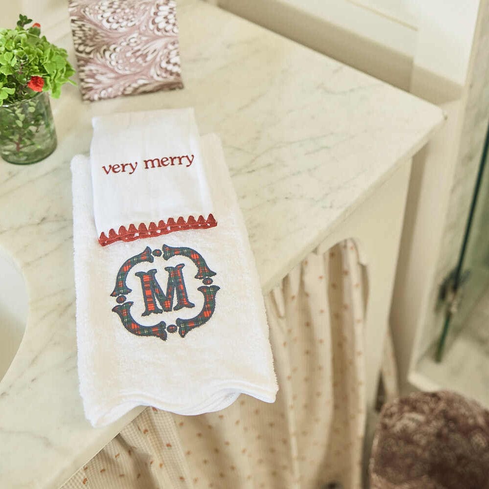 Stitched Edge Powder Bath Towels (pair)
