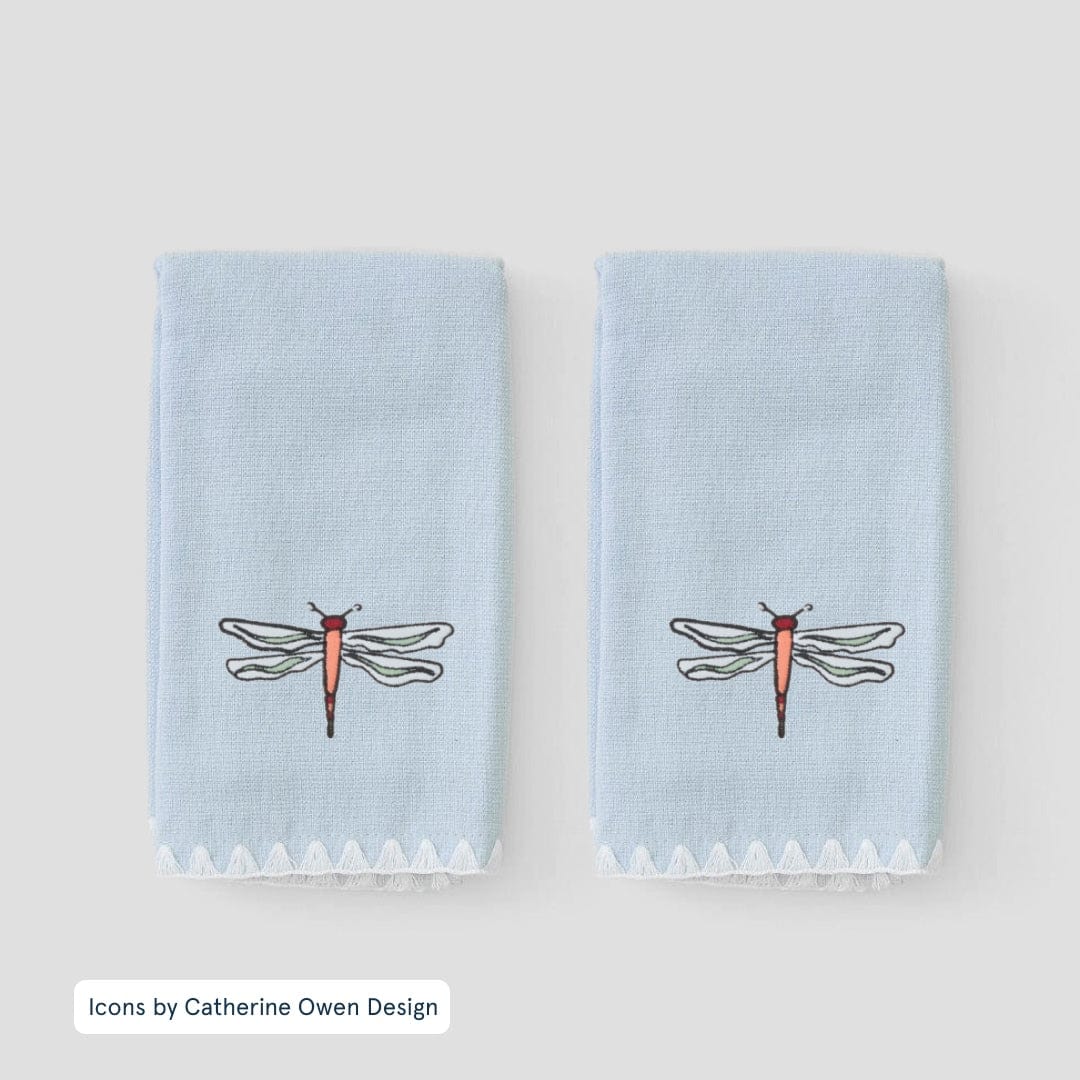 Stitched Edge Powder Bath Towels (pair)