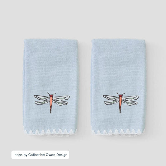 Stitched Edge Powder Bath Towels (pair)