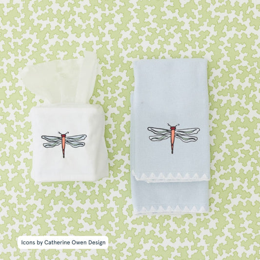 Stitched Edge Powder Bath Towels (pair)