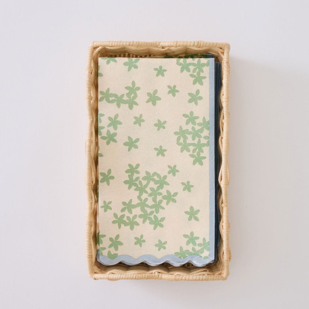 Linen-Like Paper Guest Towel and Tray Set