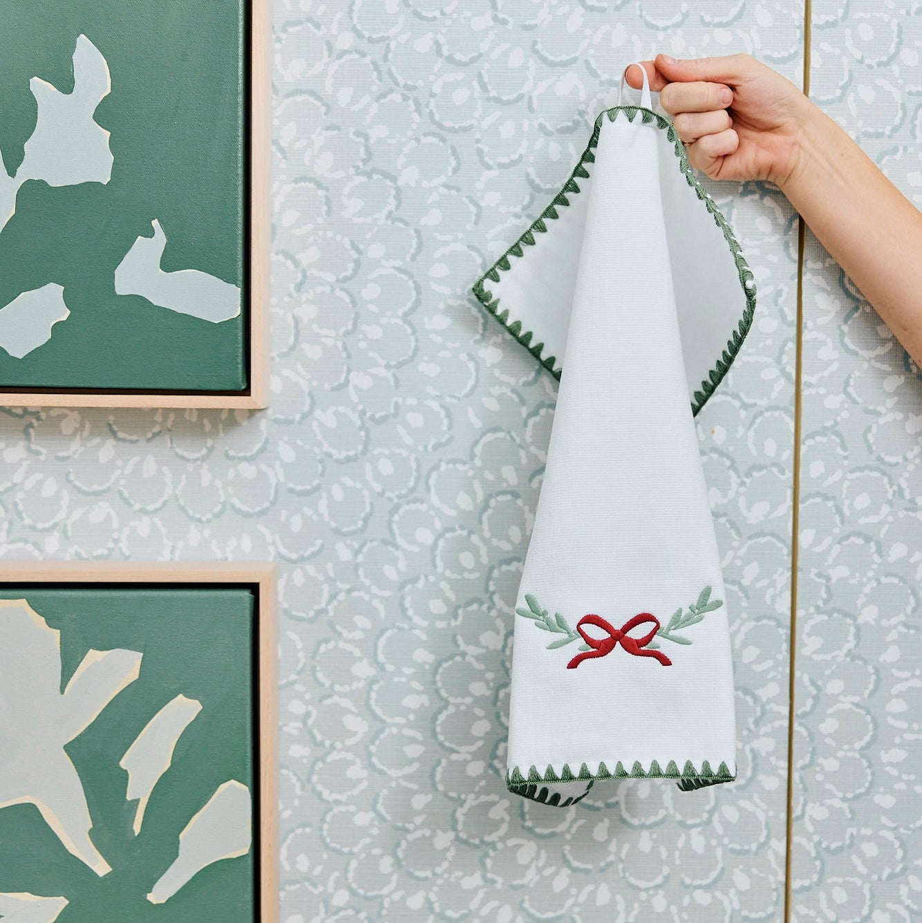 Stitched Edge Powder Bath Towels (pair)