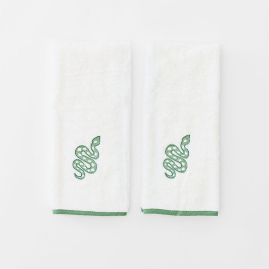 Stitched Edge Powder Bath Towels (pair)