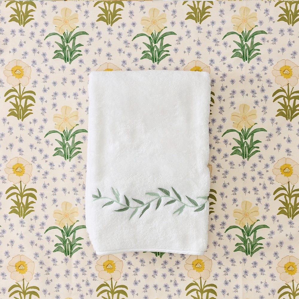 Willow Embroidered Bath Towel