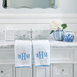 Trattoria Blue Linen Kitchen Towels Set/2