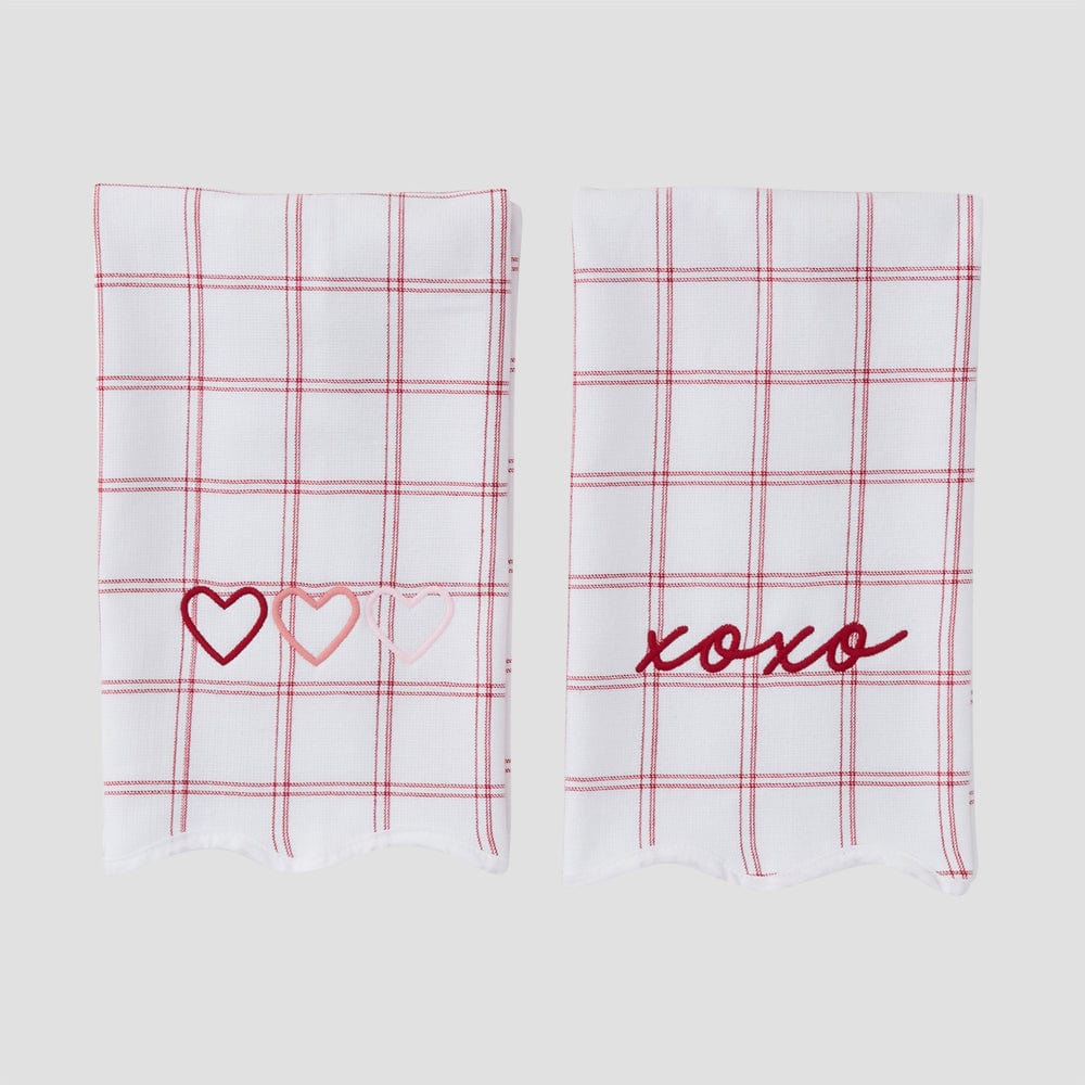 Red Roses Hanging Kitchen Towel, Valentine Day Hand Towels With