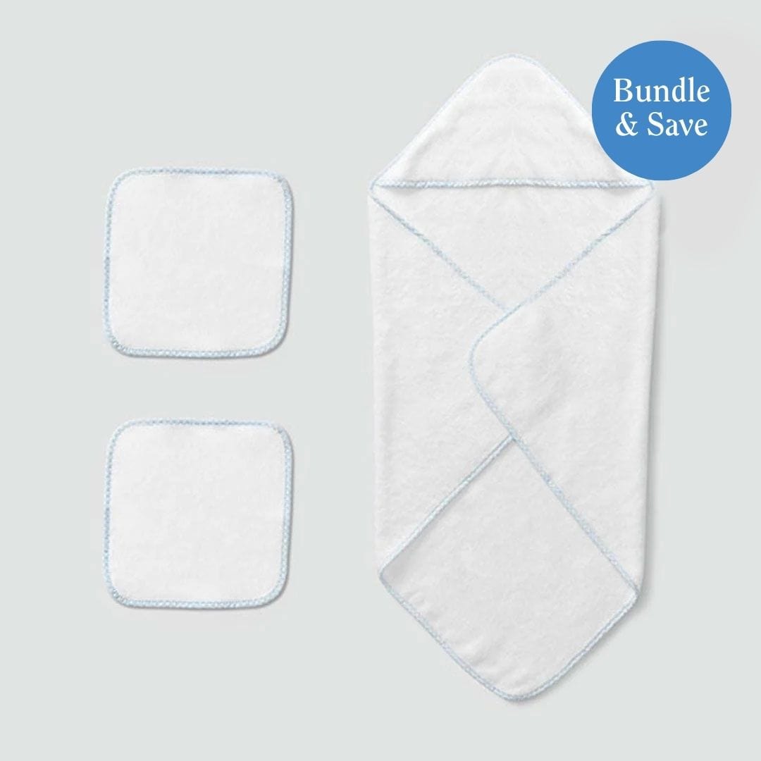 Luxury Blue Bath Towels | Navy & Light Blue | Weezie Towels