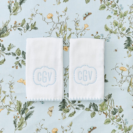 Stitched Edge Powder Bath Towels (pair)