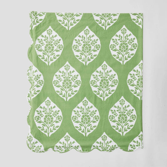 Patterned Scallop Shower Curtain