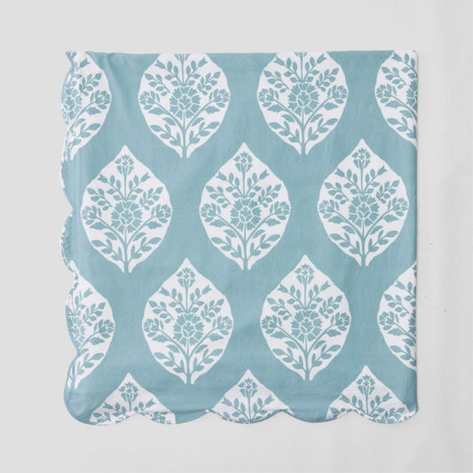 Patterned Scallop Shower Curtain