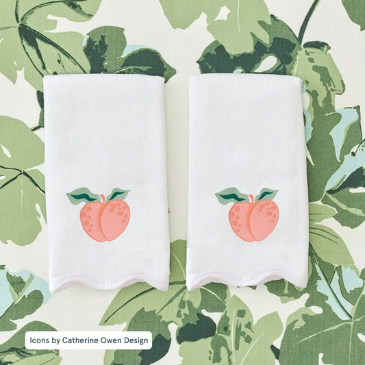 Scallop Powder Bath Towels (pair)