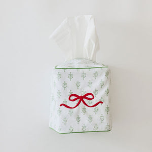 Red Bow Tissue Box Cover