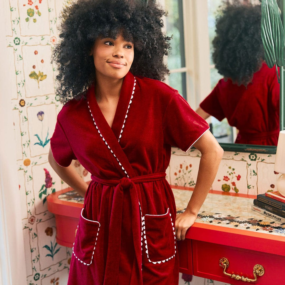 Women's Short Scallop Lightweight Robe – Weezie Towels