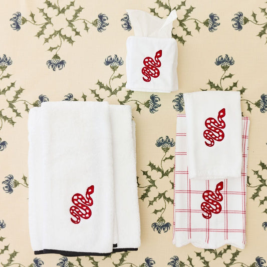 Red Snake Signature Hand Towel
