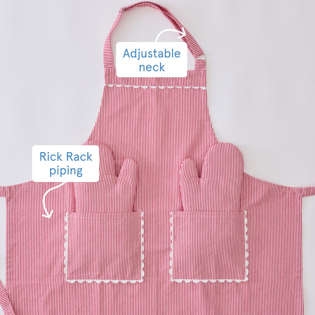 Women’s Apron and Oven Mitt Set