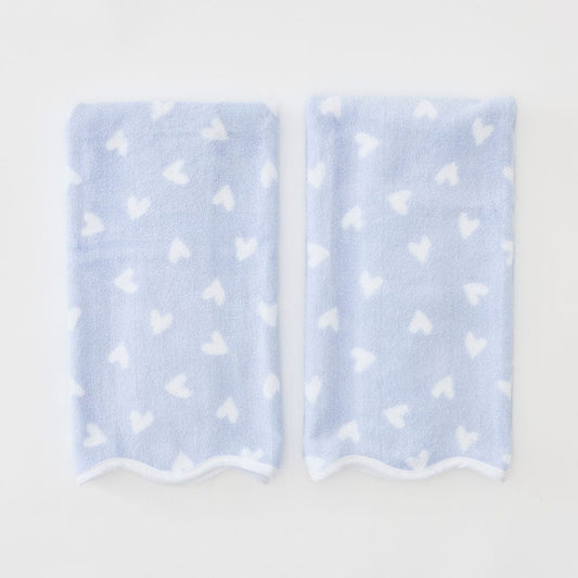 Patterned Scallop Hand Towels (pair)