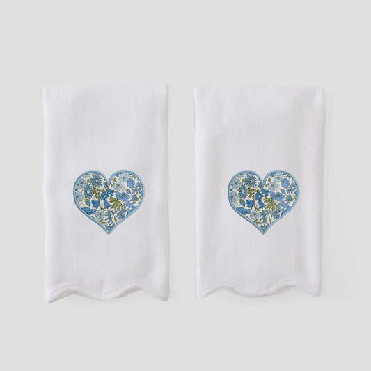 Scallop Powder Bath Towels (pair)