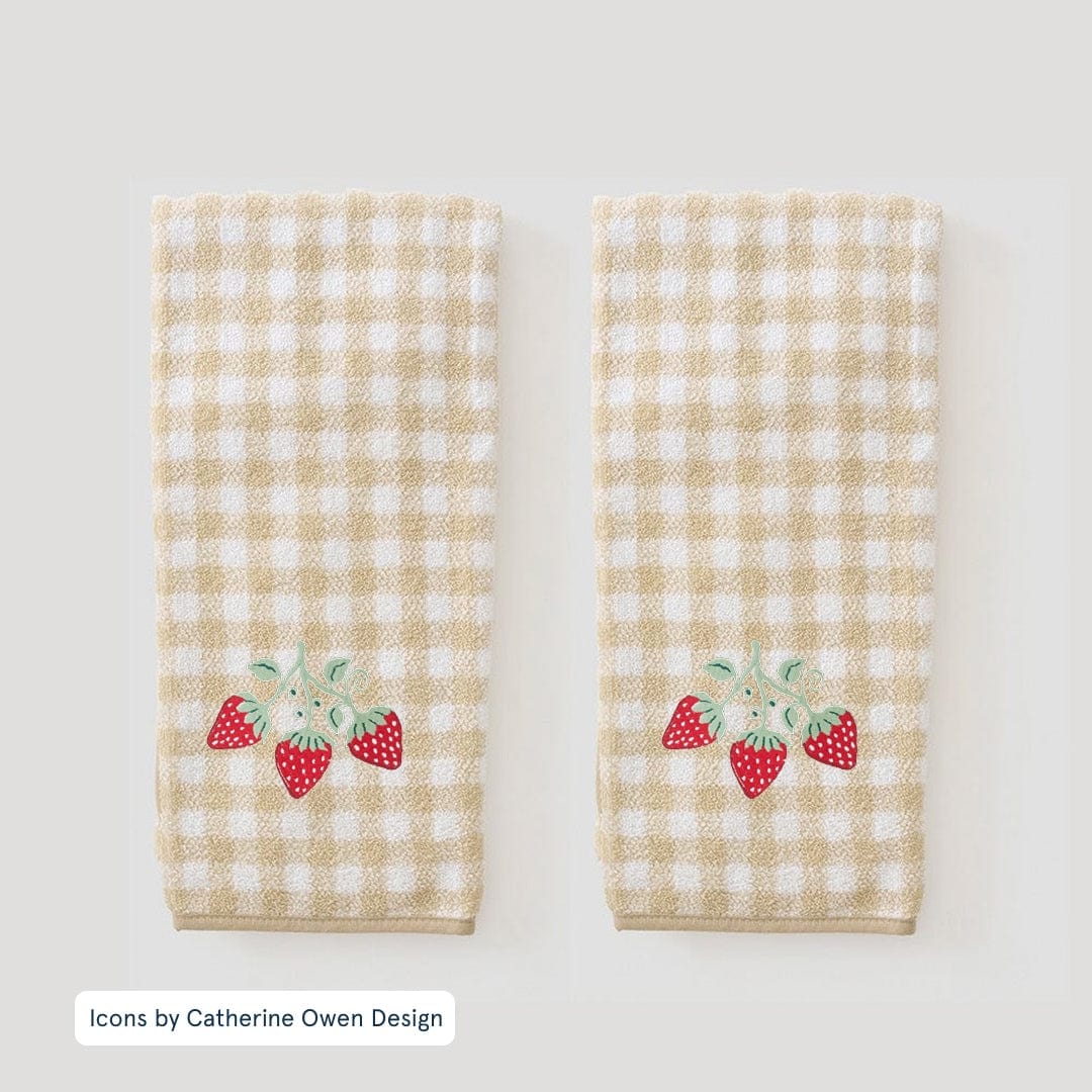 Catherine Owen x Weezie Patterned Hand Towels (pair)