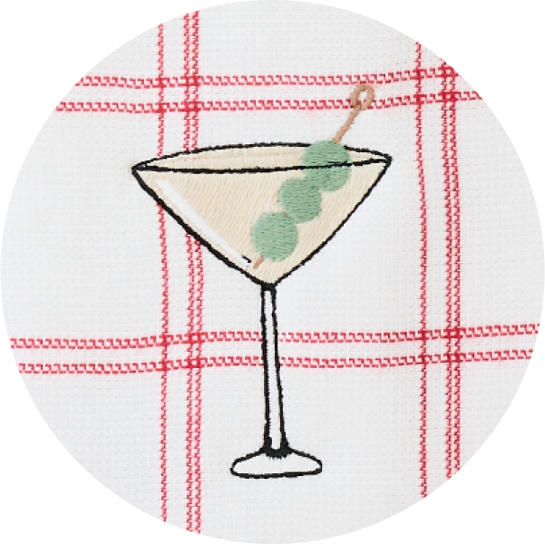 Martini on Red Windowpane  color swatch