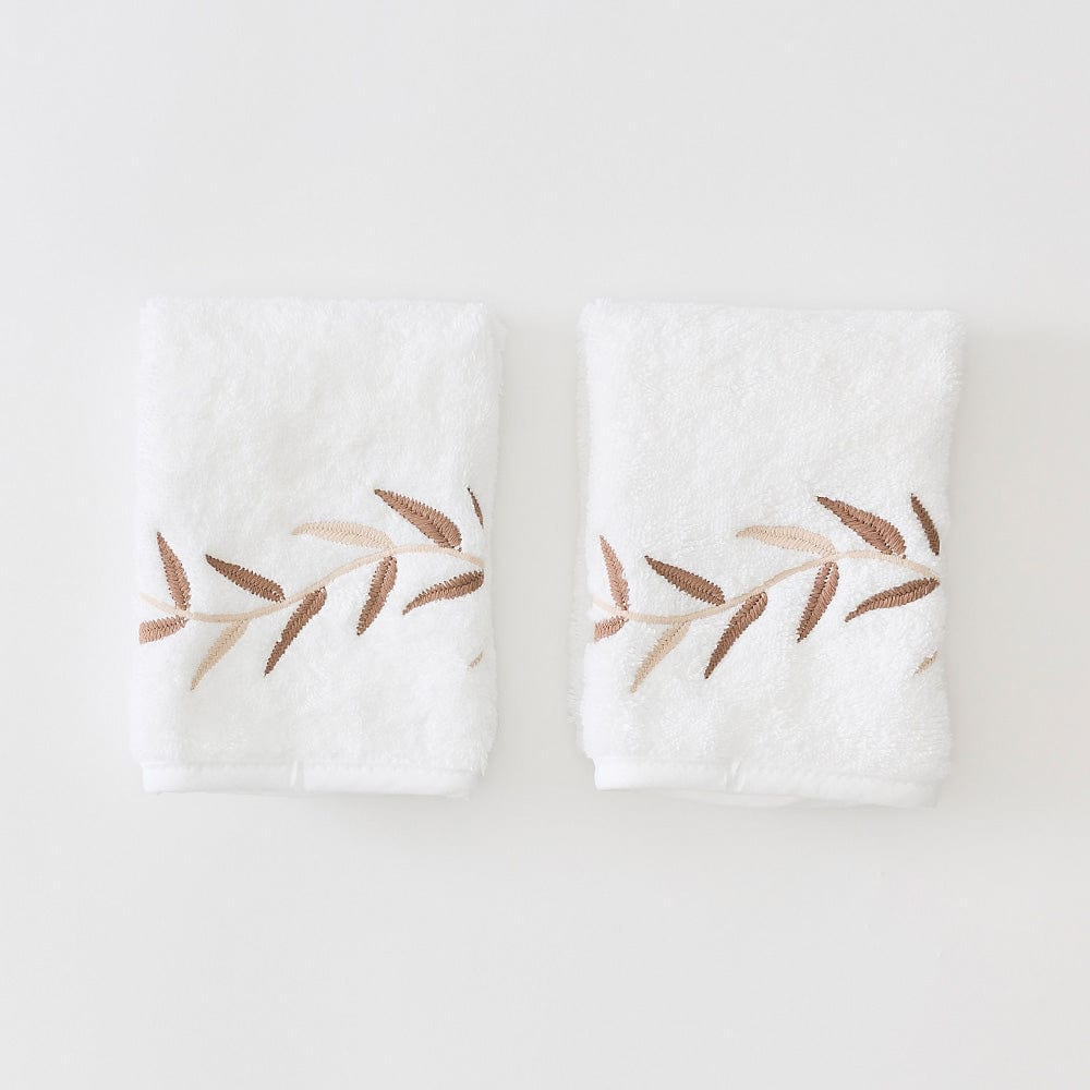 Willow Embroidered Washcloths (pair)