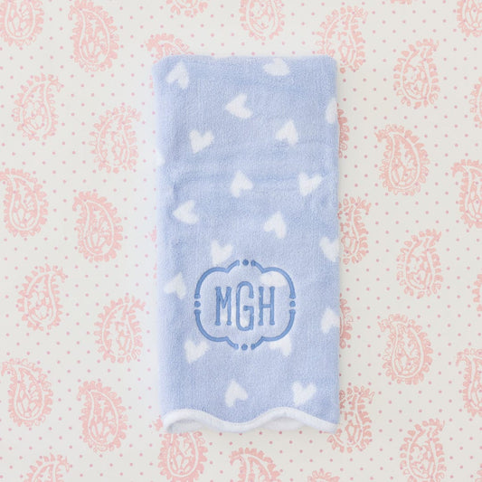 Patterned Scallop Hand Towels (pair)