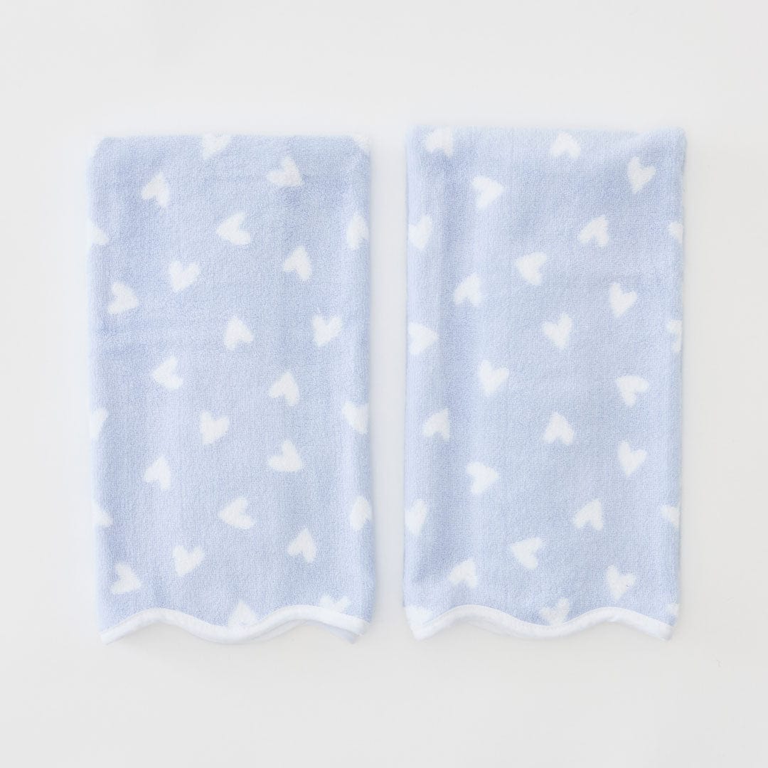 Patterned Scallop Hand Towels (pair)