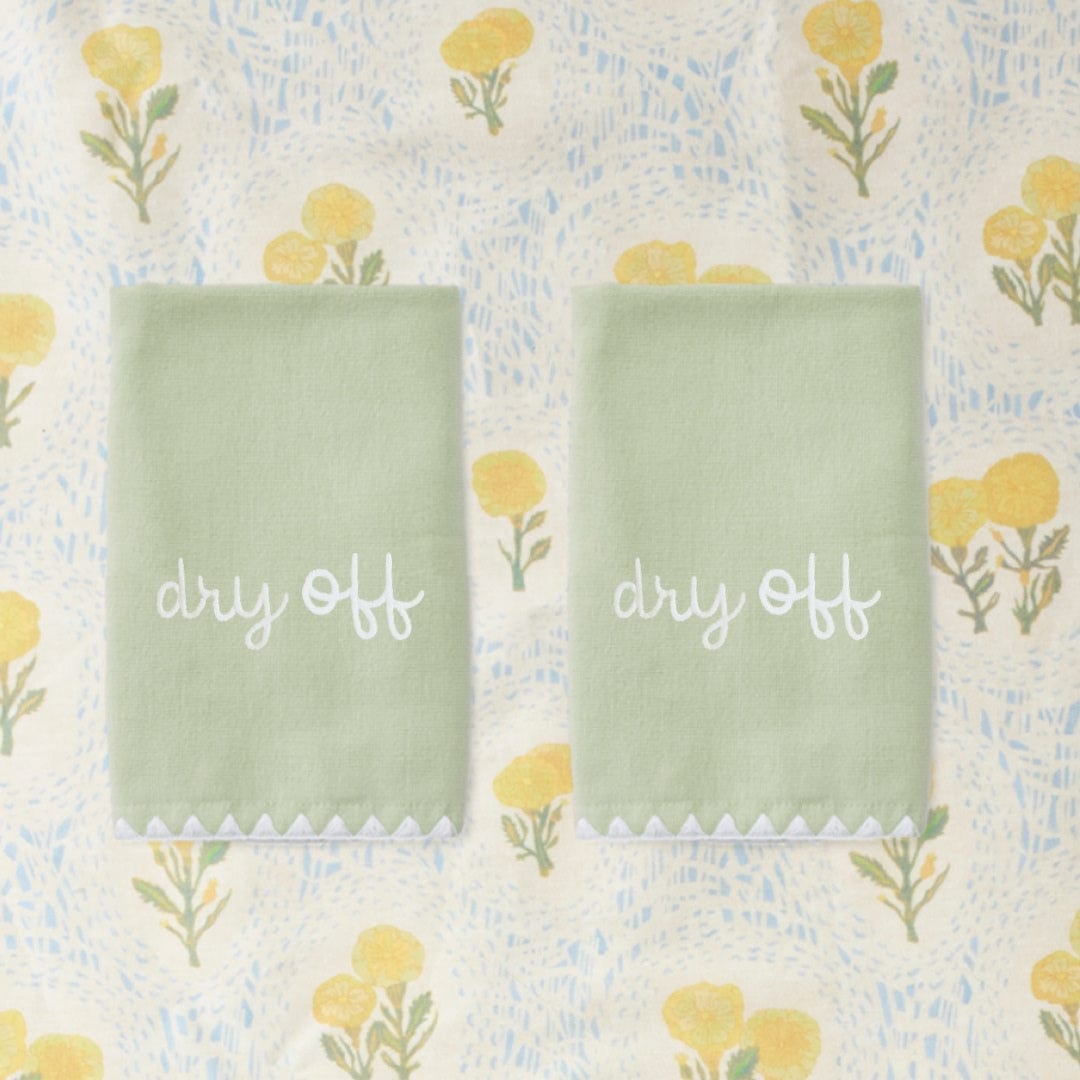 Stitched Edge Powder Bath Towels (pair)