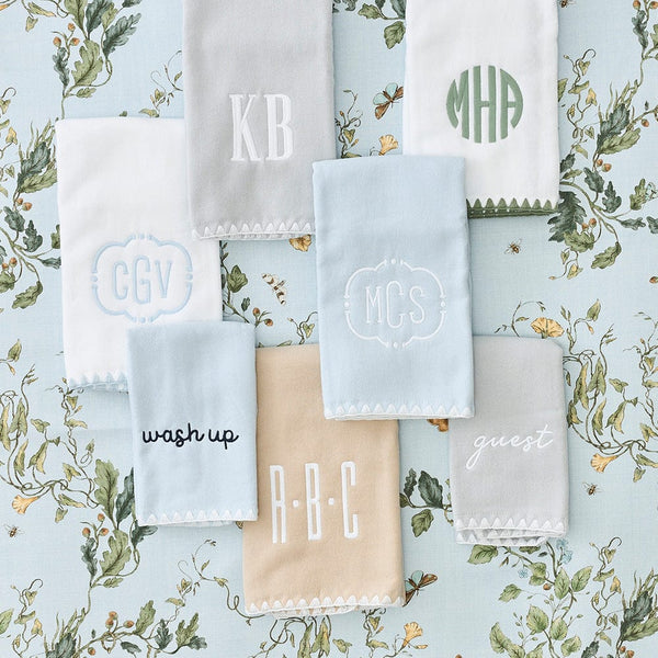 Stitched Edge Powder Bath Towels (pair)