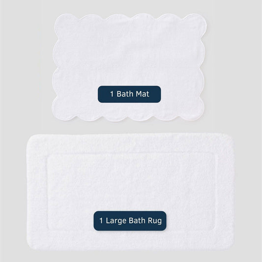 Scallop Bath Mat Bundle