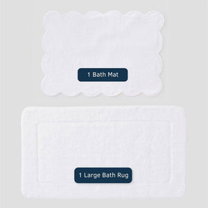 Scallop Bath Mat Bundle